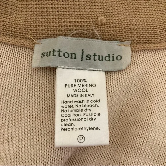SUTTON STUDIO 100% PURE MERINO WOOL PONCHO/CARDIGAN - Picture 9 of 9
